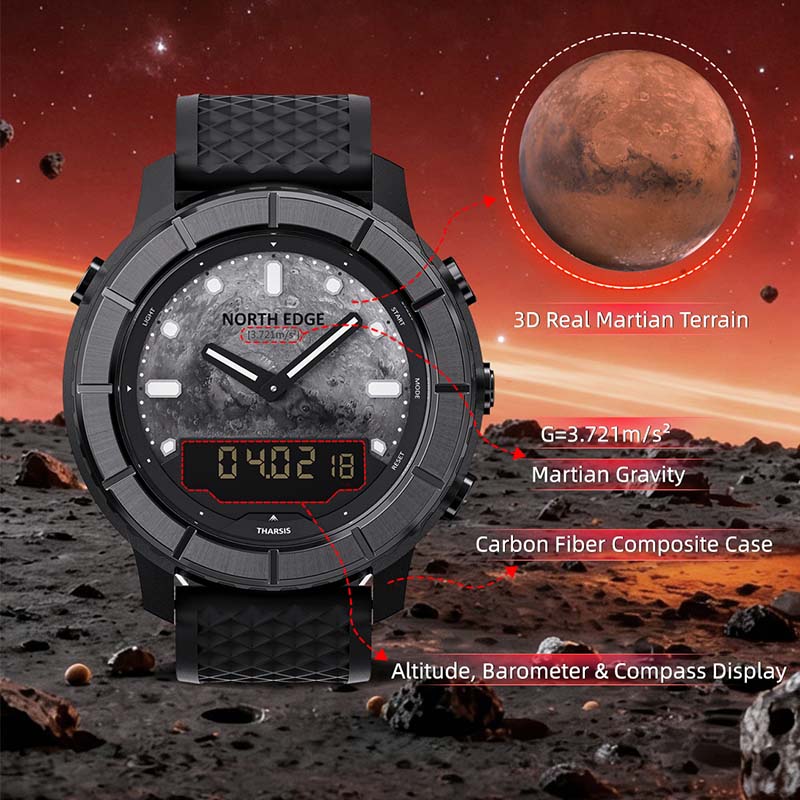 North Edge Tharsis Men Outdoor - огляд і ціна Altimeter Compass Watch