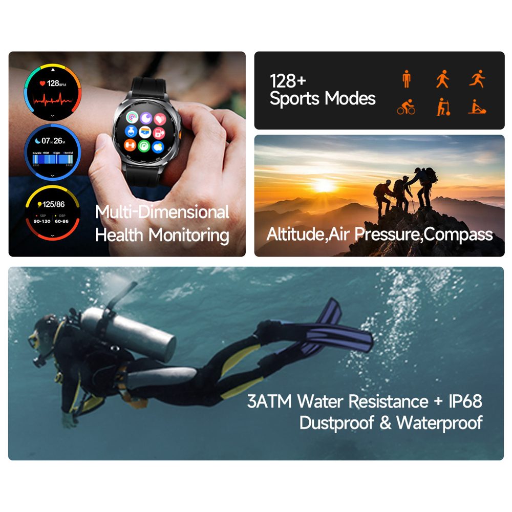 TS400 2025 New Amoled Smart Wa - огляд і ціна Altimeter Compass Watch