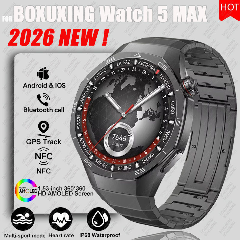 2026 New BOXUXING Watch 5 MAX  - огляд і ціна Smartwatch Watches For Girls